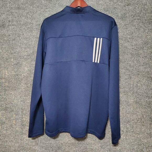 NEW Adidas 3-Stripes Double Knit Quarter-Zip Pullover Golf Top A482 Mens XL READ - Picture 3 of 11
